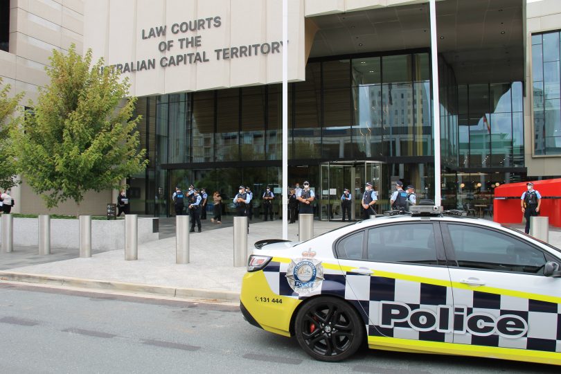 Police at court