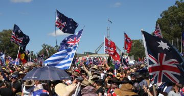 Ten thousand 'freedom' protesters swarm Parliament House lawns: Photos/video