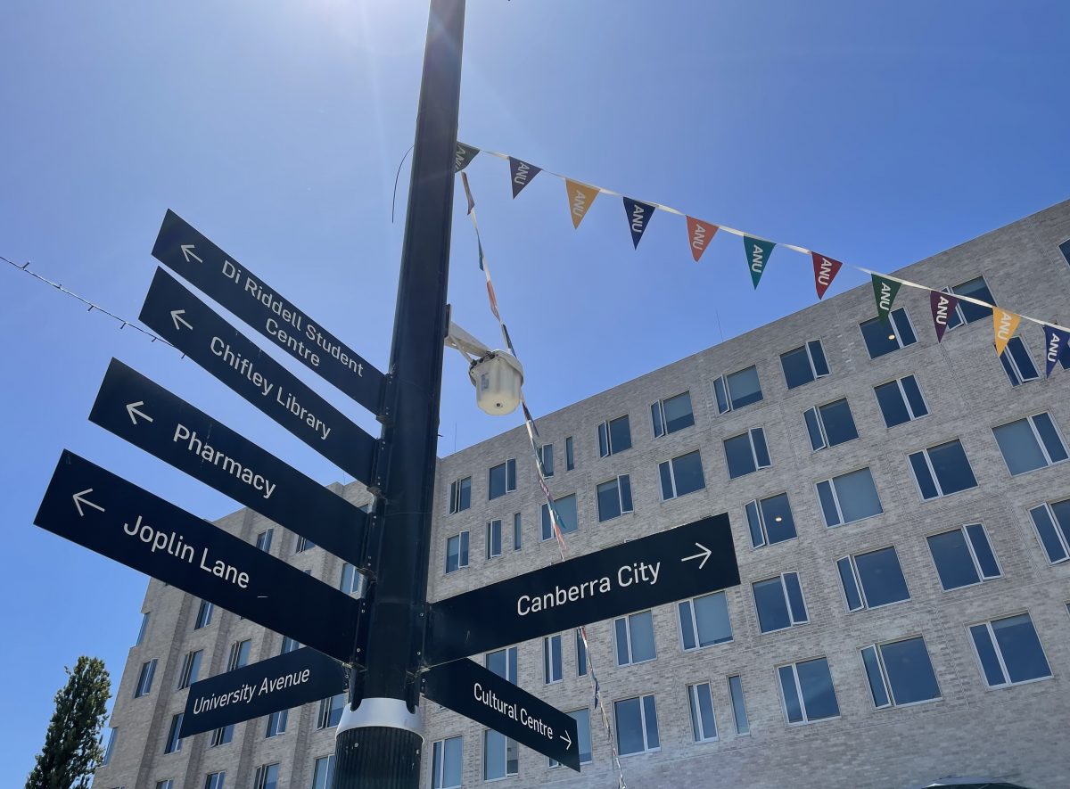 signs at the University of Canberra