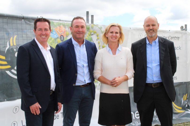 NSW deputy premier Paul Toole, Ricky Stuart, Nichole Overall and Village CEO Vince Whiteside