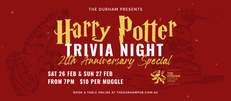 Harry Potter trivia night event poster