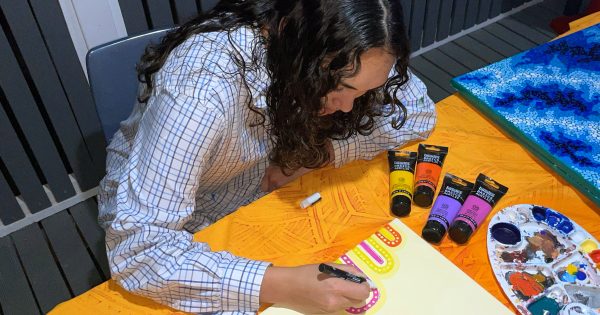 Netballer courts business success with her Indigenous art