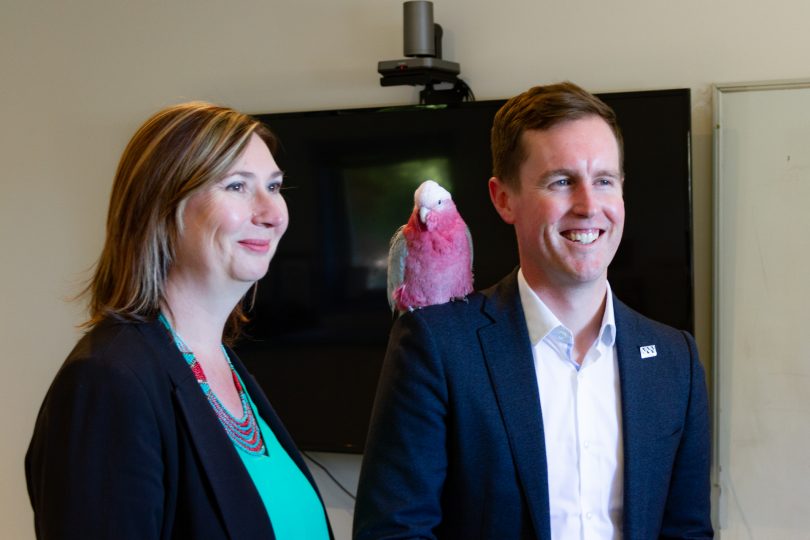 CEO Michelle Robertson and ACT Minister for City Services Chris Steel