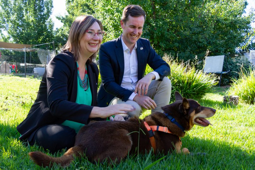 RSPCA ACT CEO Michelle Robertson and ACT Minister for City Services Chris Steel