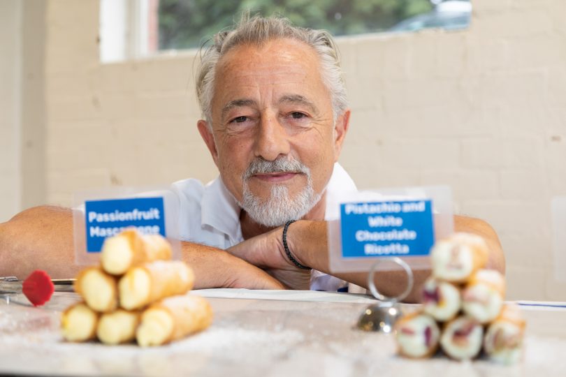 Man with cannoli