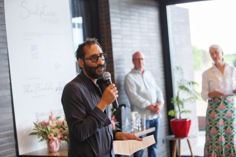 man giving speech