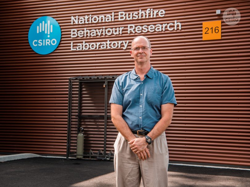 CSIRO bushfire behaviour expert Dr Andrew Sullivan
