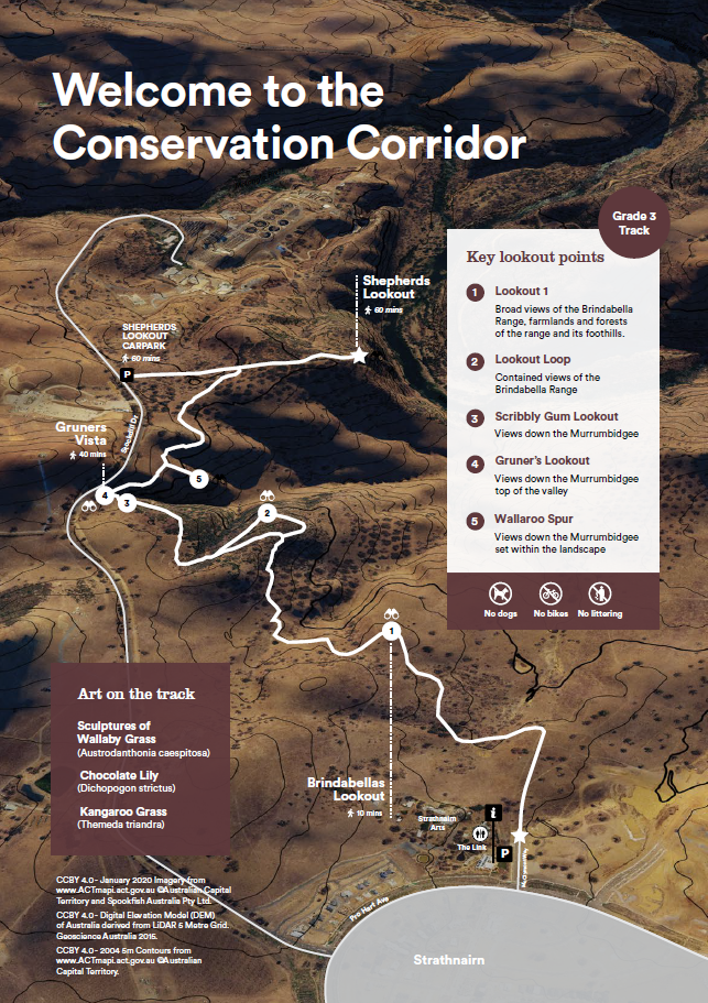 Ginninderry's new Walking Track Map