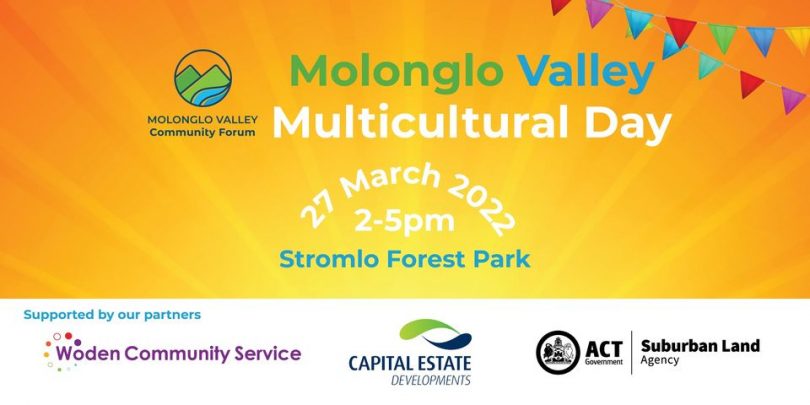 Molonglo Valley Multicultural Day 2022 event poster. 