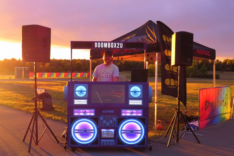 Dan Rawson on a BoomBox2U unit