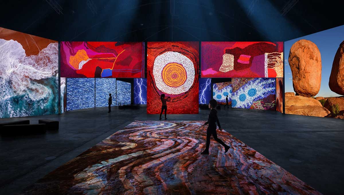 Digital projections of Indigenous art