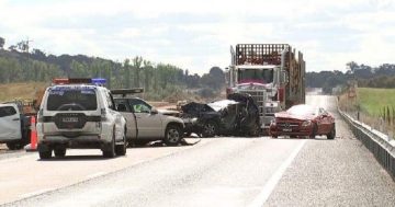 Truck driver charged over Barton Highway multi-vehicle crash