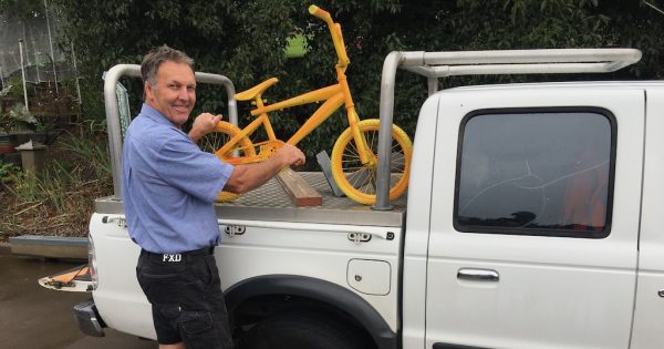 Yellow bike campaigners paint bright future for Goulburn-Crookwell rail trail