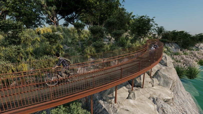 Artists' impression of bridge