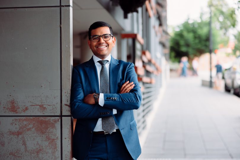 Man standing in the street