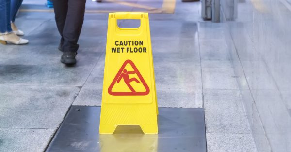 Caution: wet weather could result in greater risk of personal injury