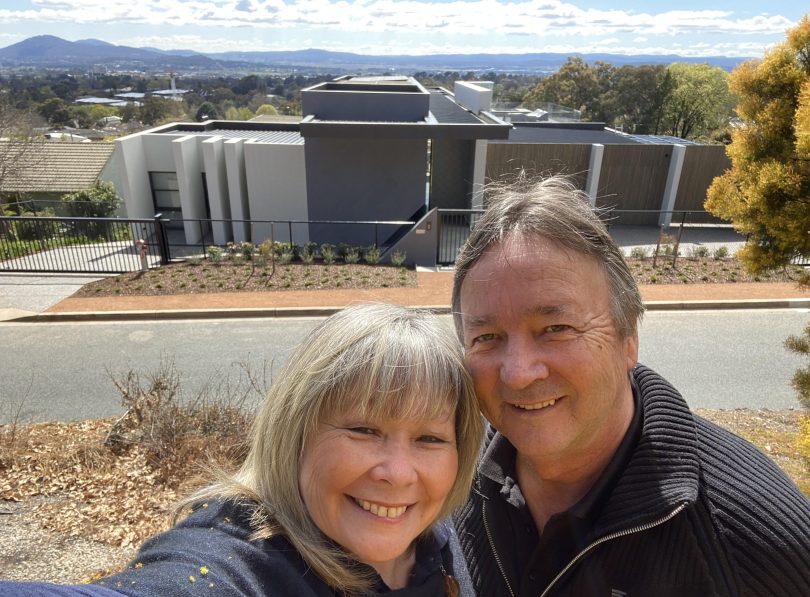 Tina and Ian Oliver outside their home