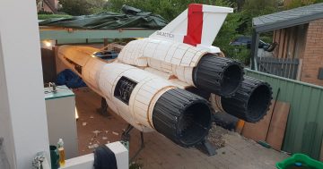 Meet the '52-year-old nerd' building a life-size spaceship in his Canberra shed