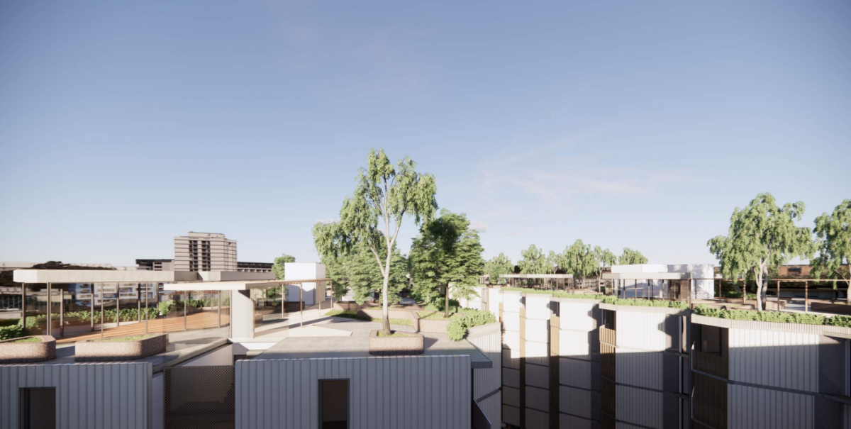 The rooftops will be filled with resident amenities.