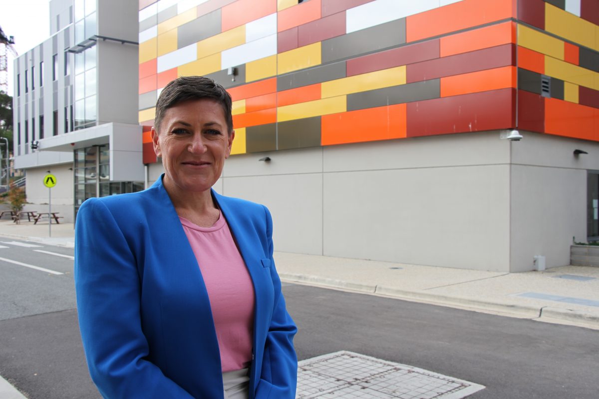 Dr Rebekah Ogilvie outside Canberra Hospital