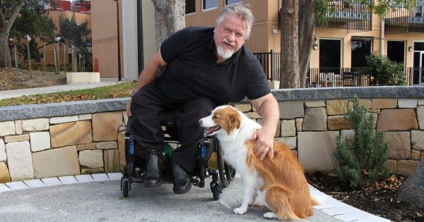 Retirement village resident keeps best friend Rosy by his side