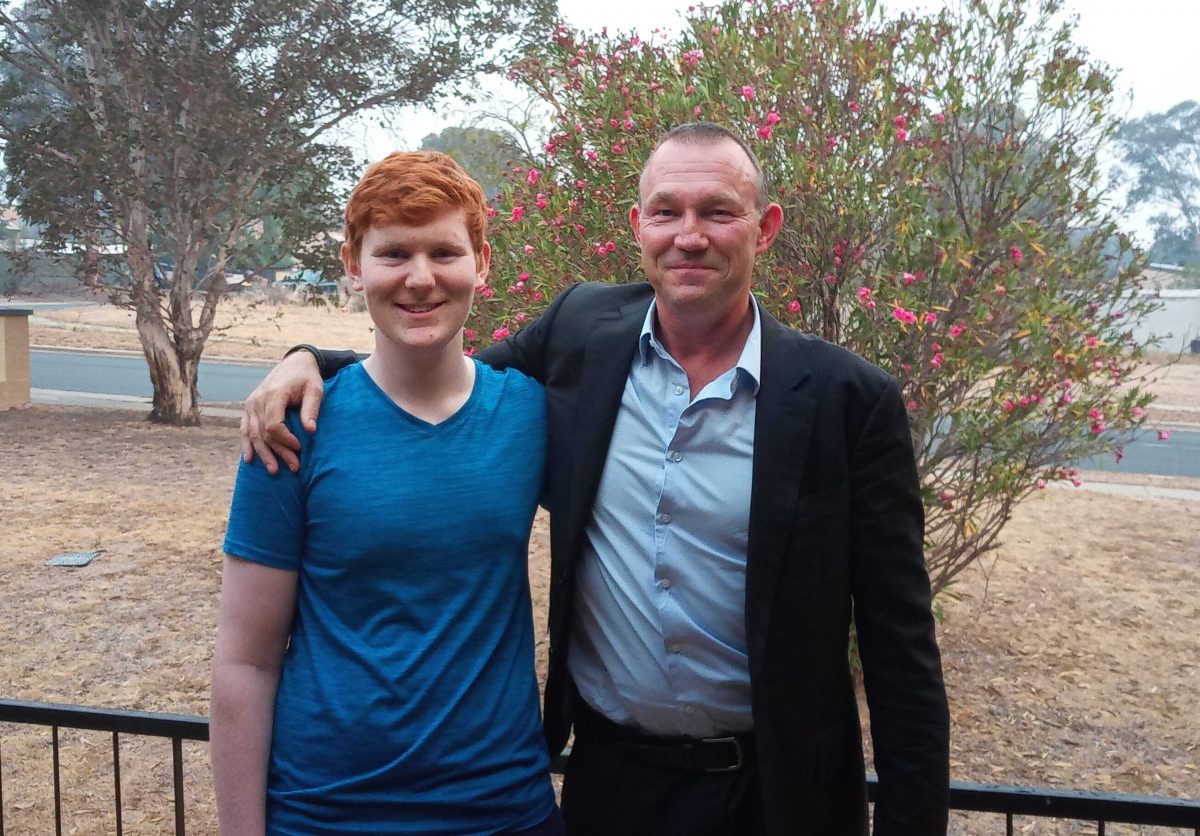 Matthew McLuckie with his father Tom