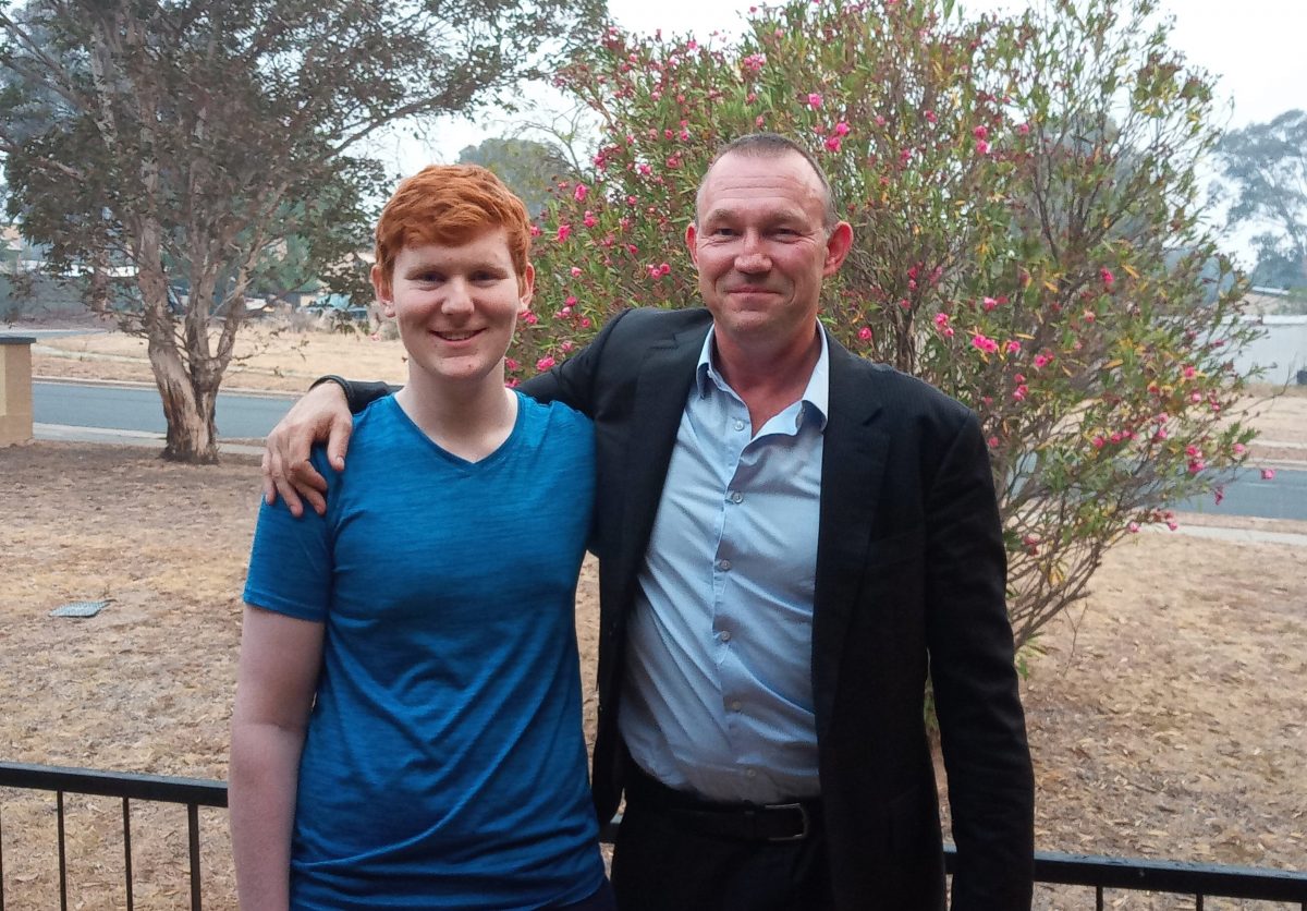 Matthew McLuckie and his father, Tom