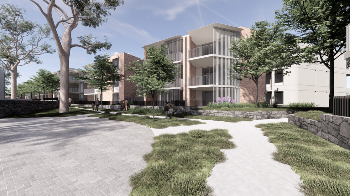 Village Weston Development Secondary driveway west Building C artists' impression 