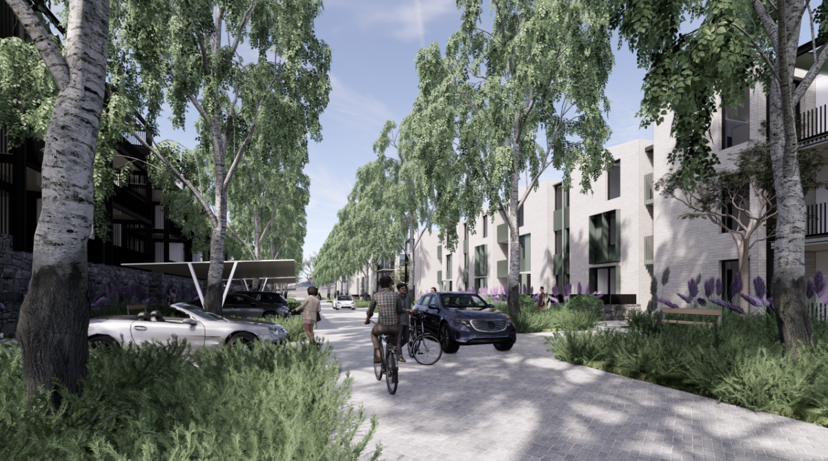 Village Weston Development central driveway artists' impression