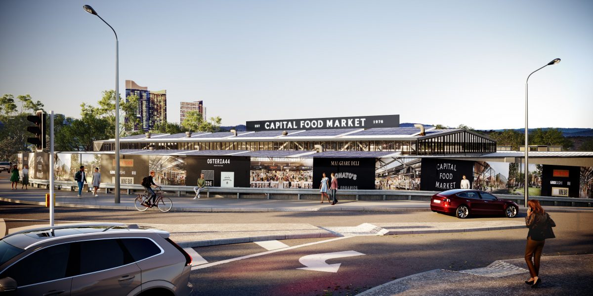 Concept drawing of Capital Food Market in Belconnen