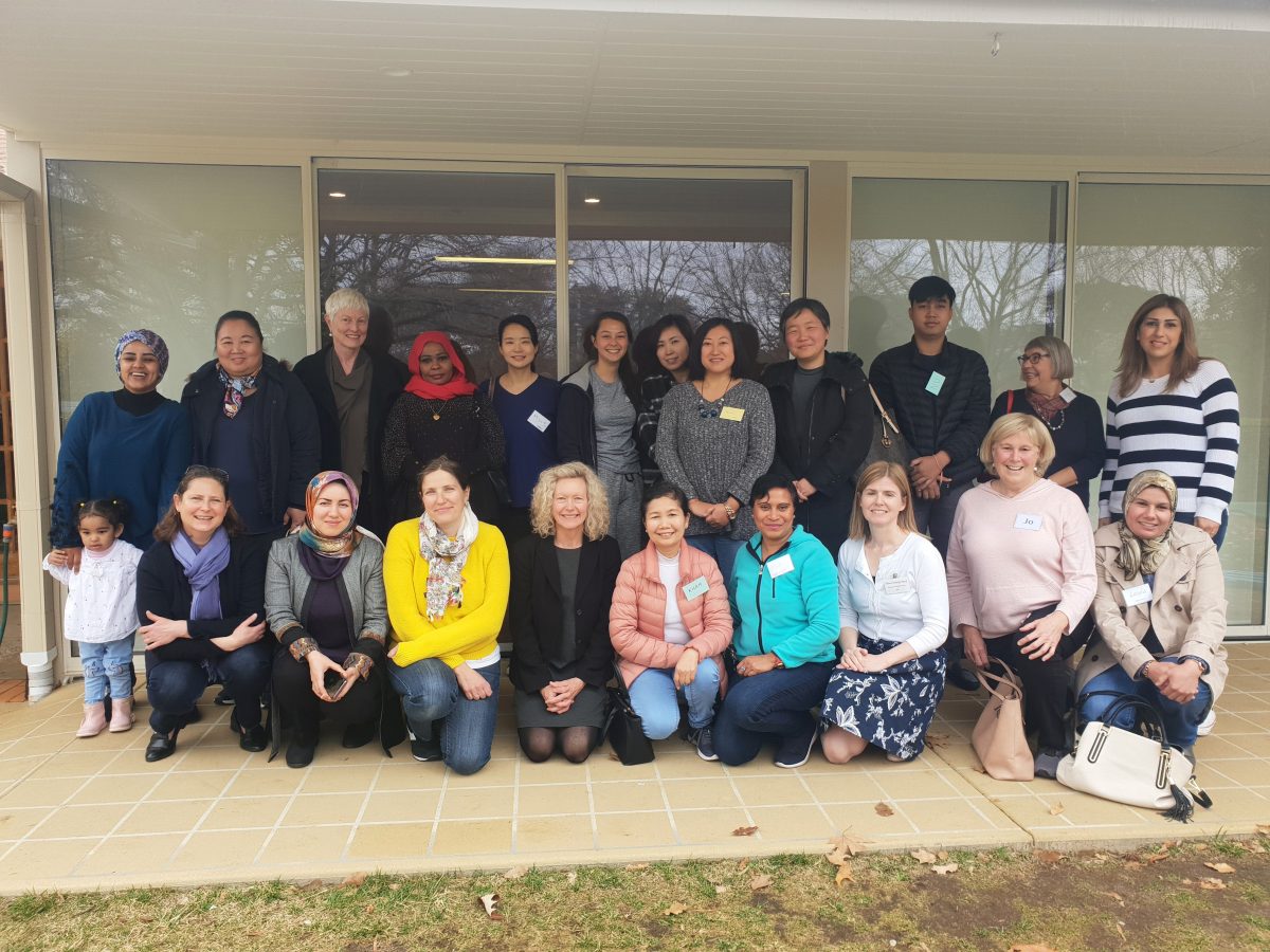 Group of volunteers and students