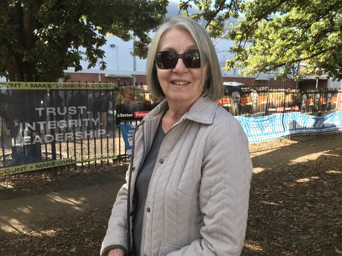 Marianne voting at Telopea Park