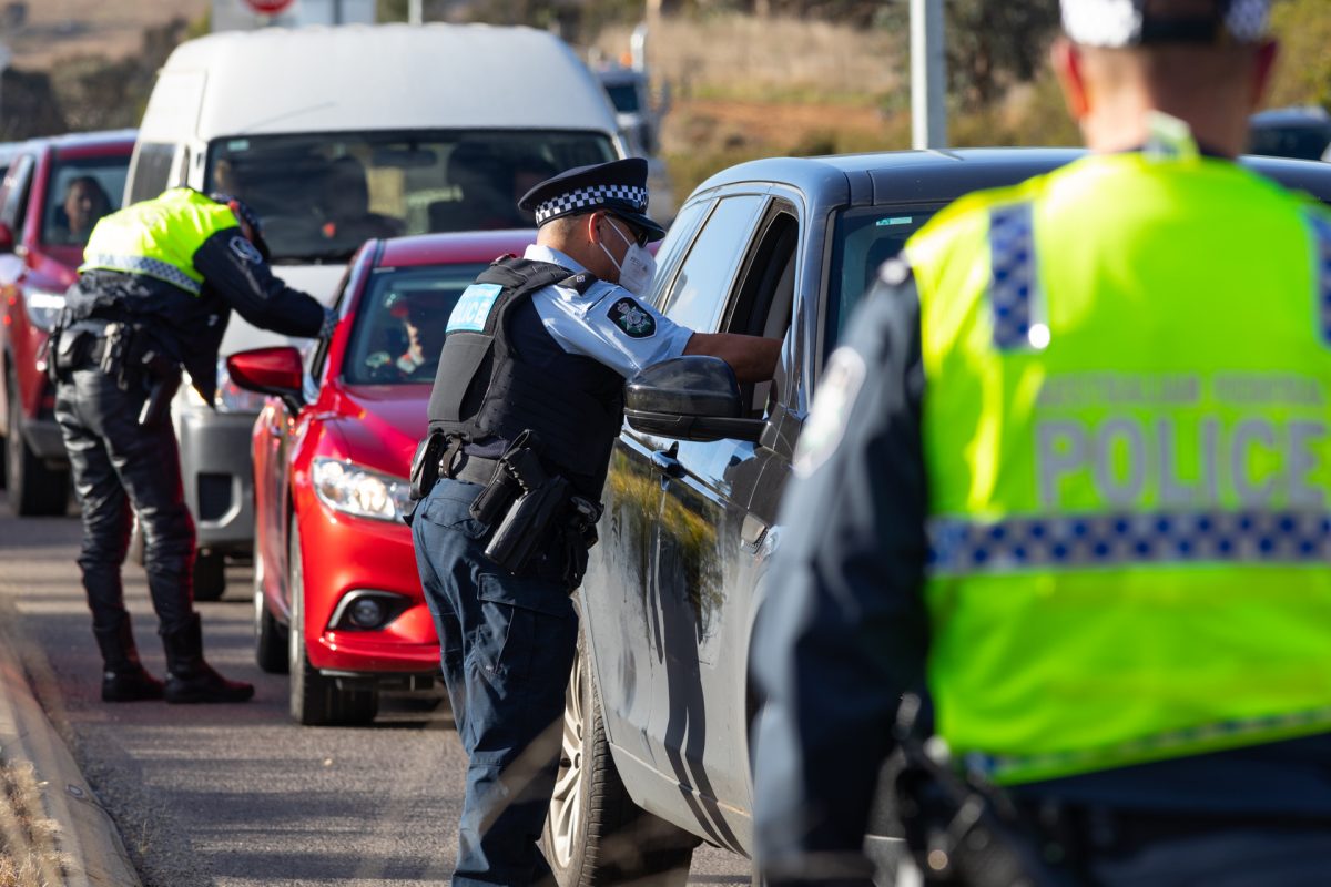 police officers roadside safety check