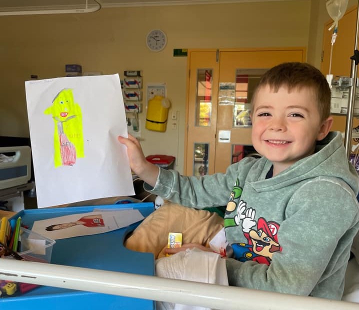 Young boy in hospital