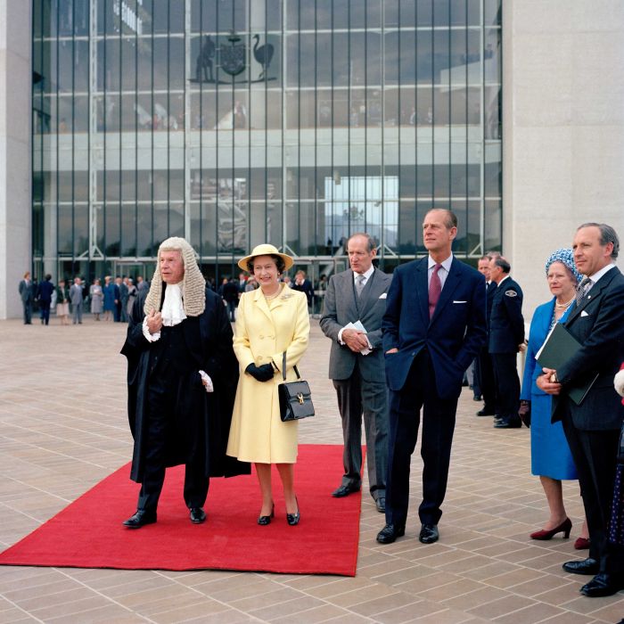 Quean Elizabeth at the High Court in 1980.
