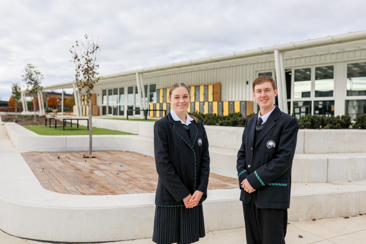 Two students from the Anglican School in Googong.