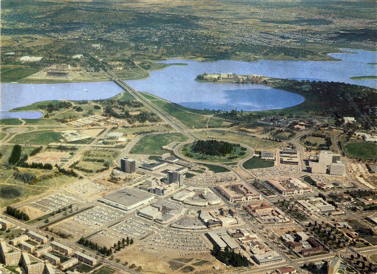 Aerial view of Canberra