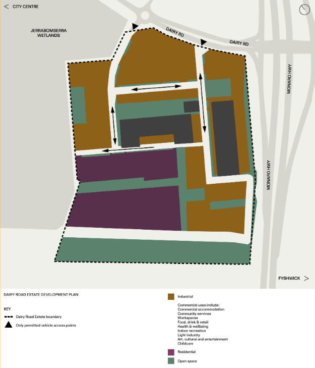 Dairy Road estate development plan map