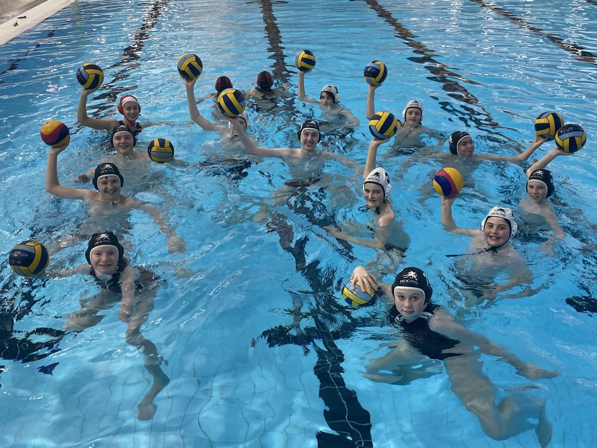 Waterpolo players in pool