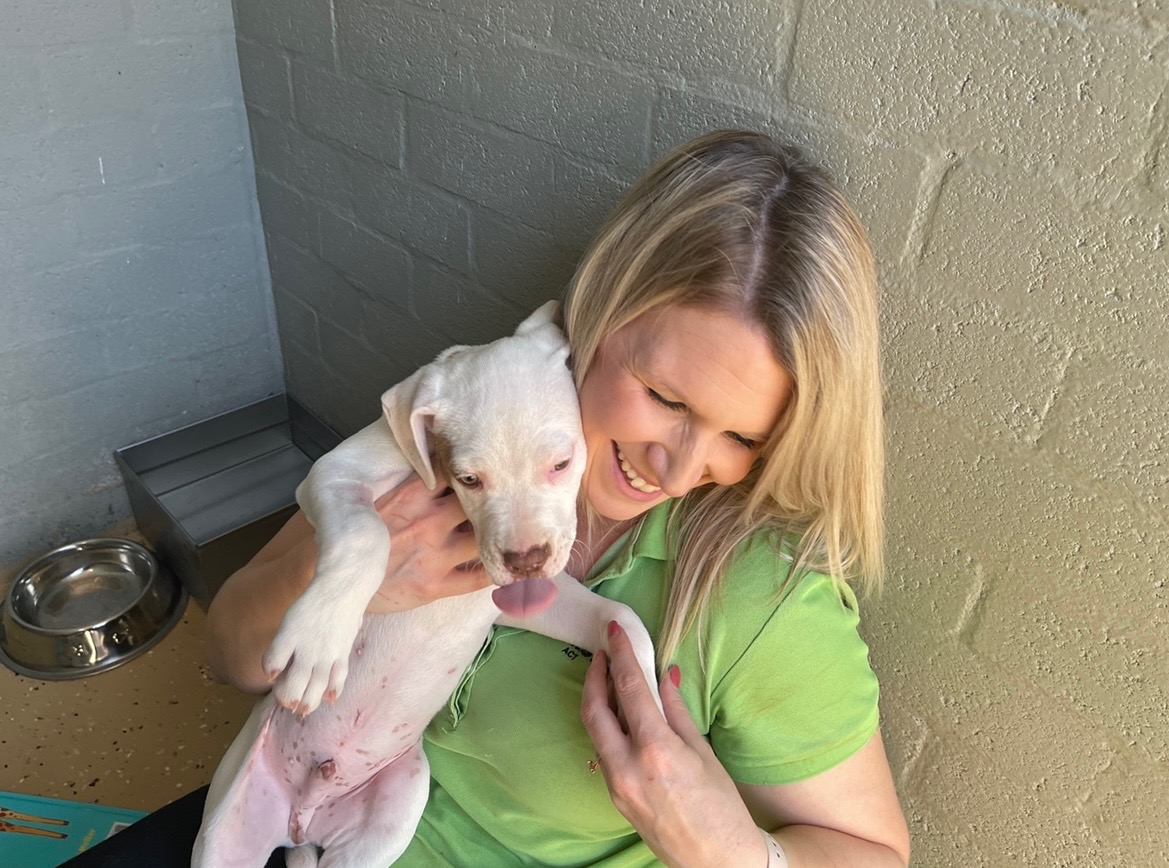 Emma McLeod with dog