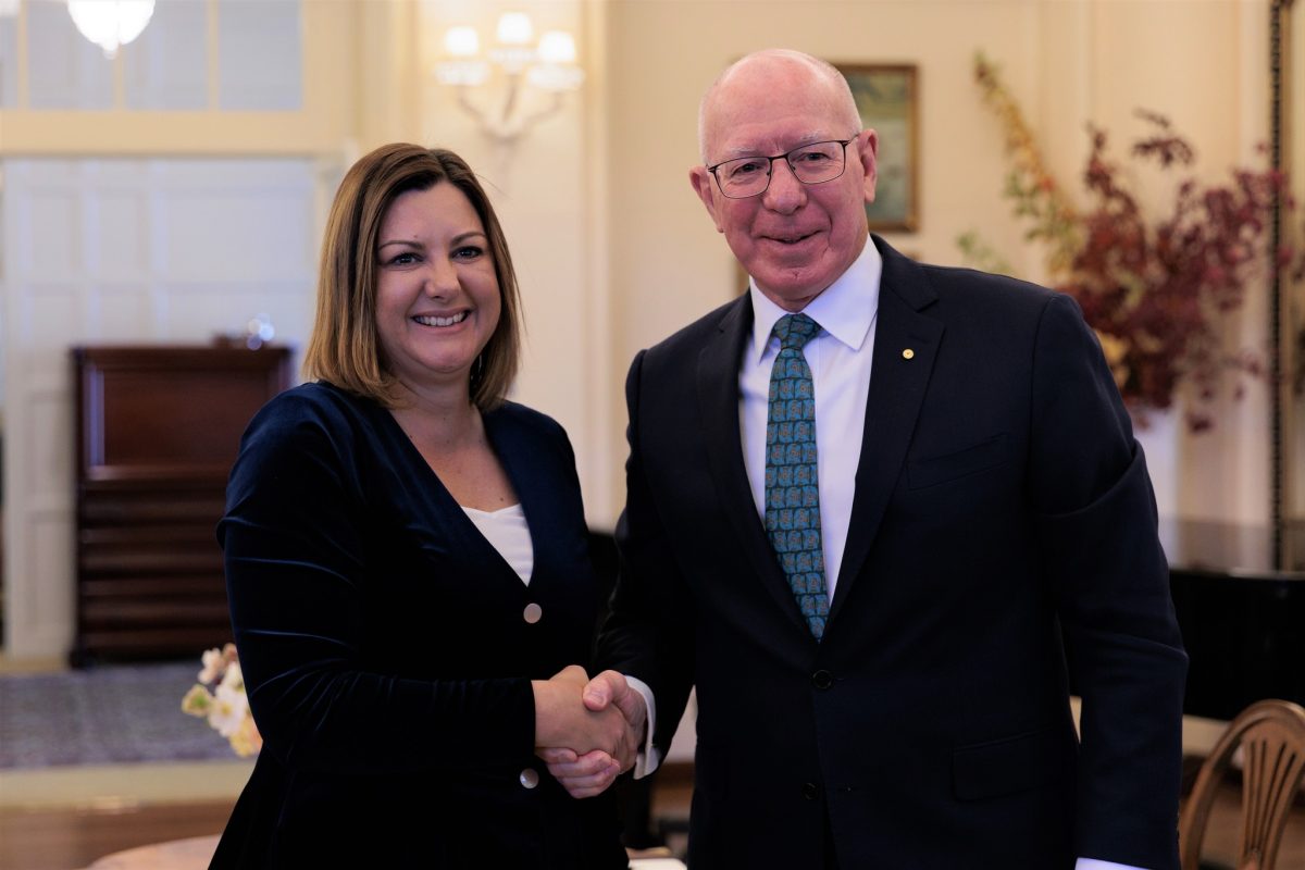 Kristy McBain and General David Hurley