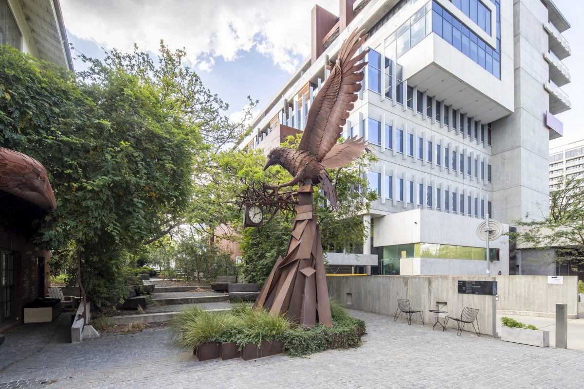 City courtyard area.