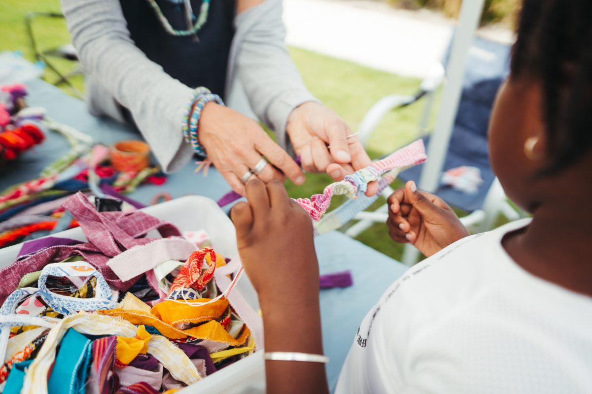 People doing crafts