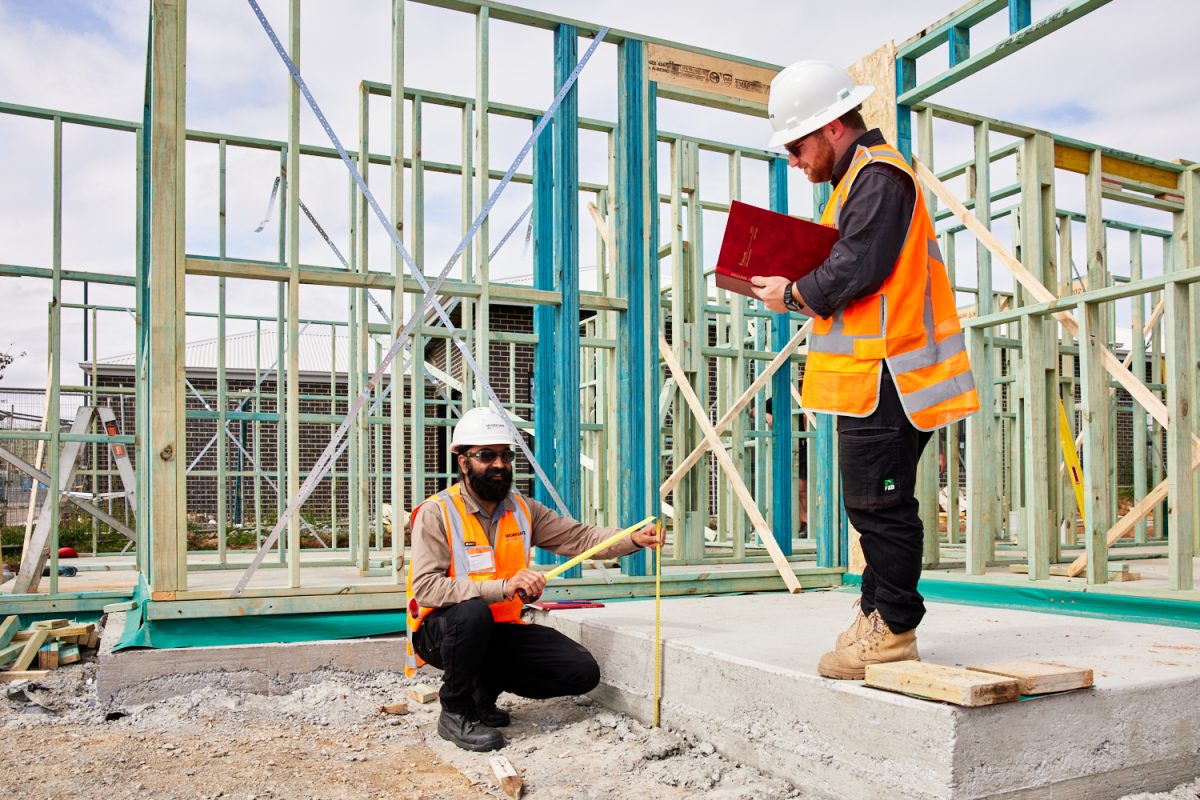 workers on a building site