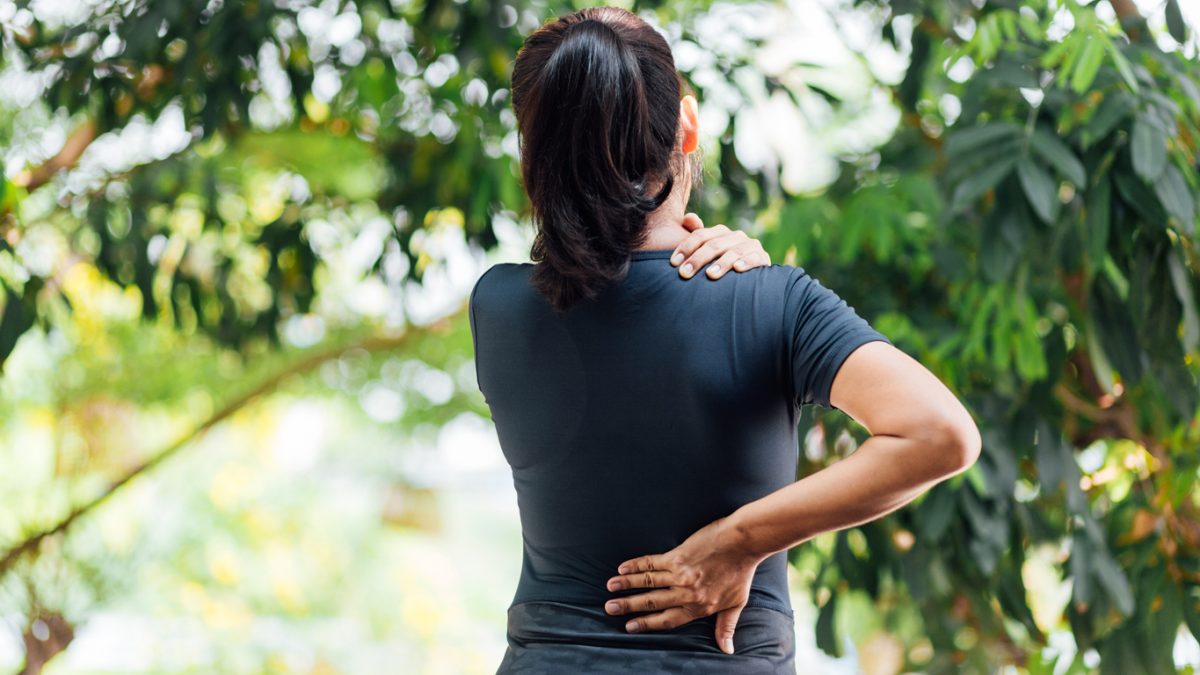 Woman with back pain