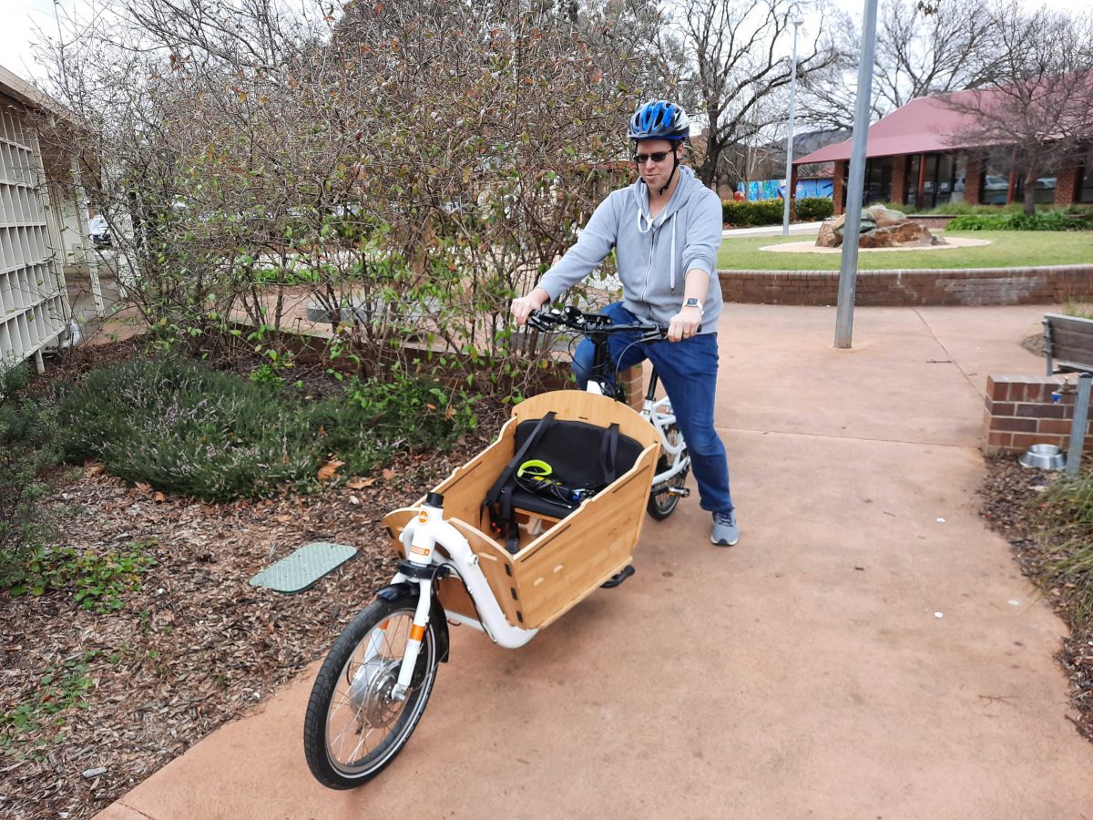 David Witte from Ngunnawal checks out a family E-bike