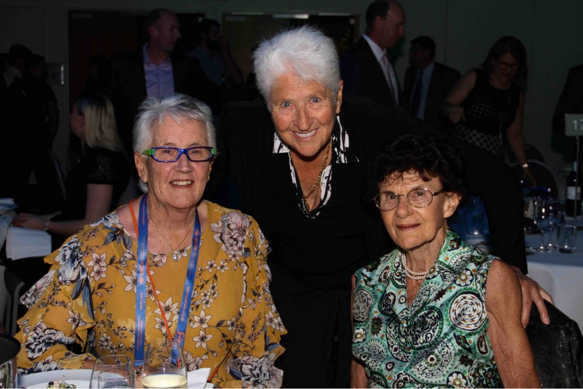 Carol Gathercole with Dawn Fraser and Ursula Carlisle. 