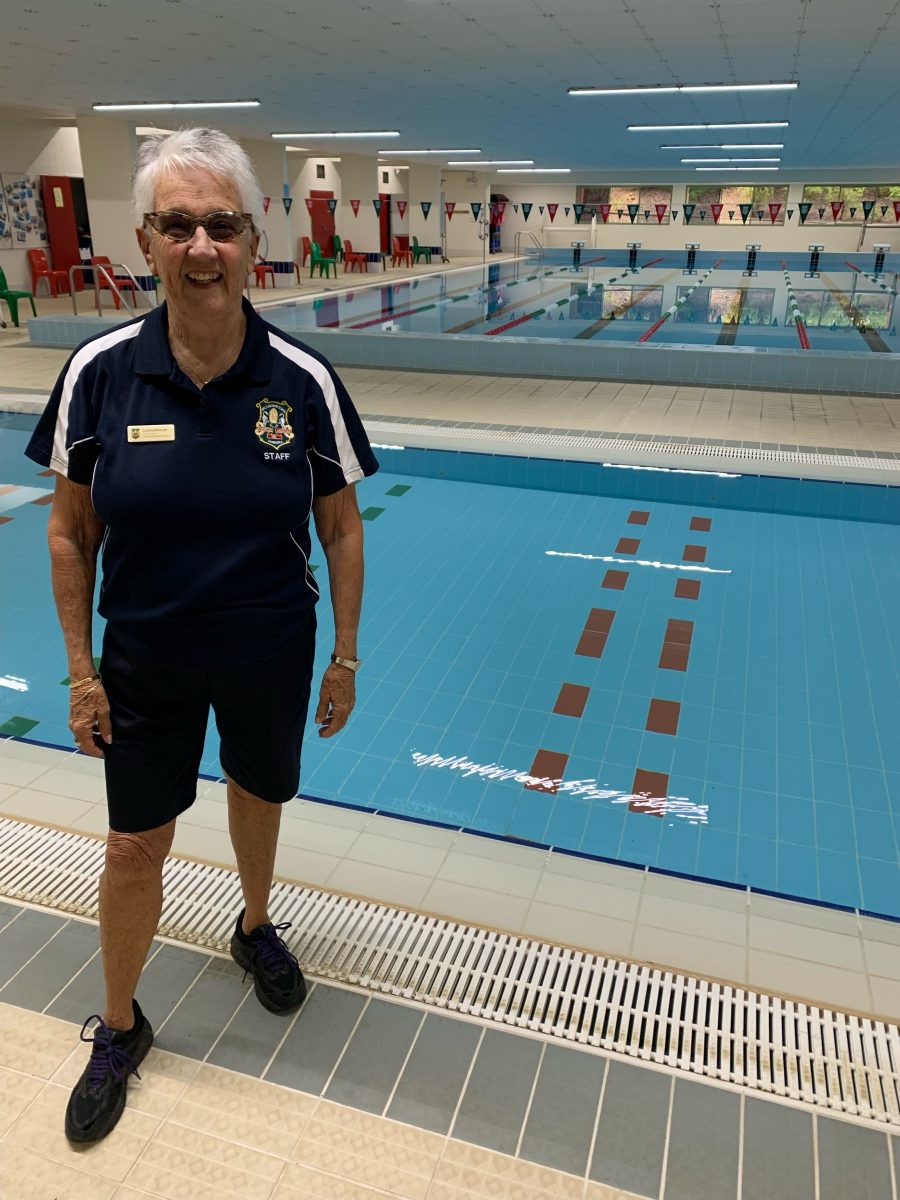 Carol Gathercole at Girls Grammar School pool. 