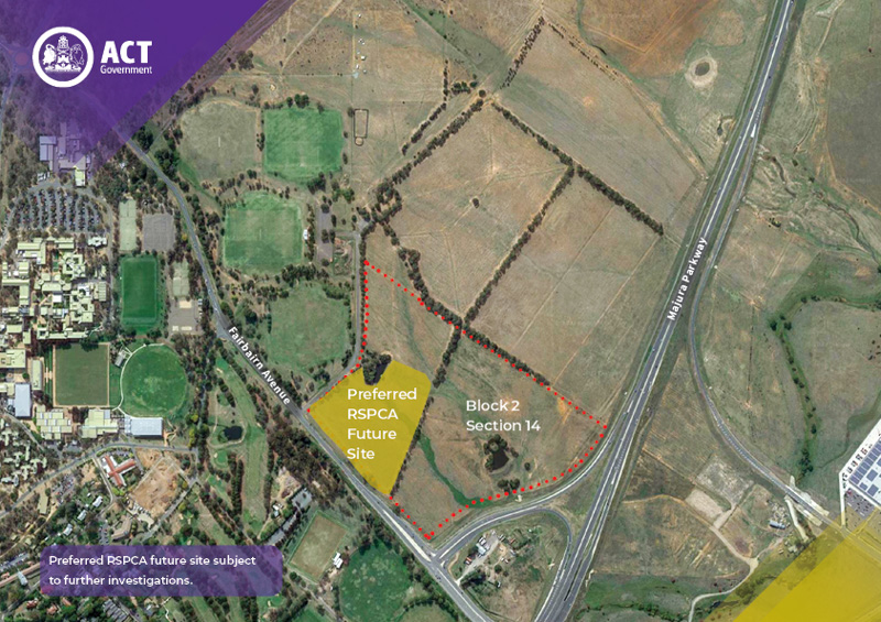 Preferred site plan in Pialligo for the RSPCA