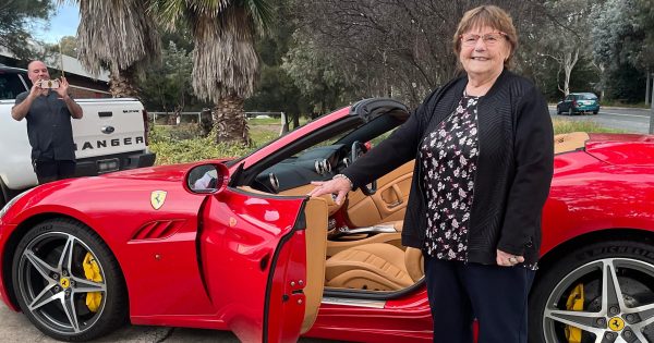 Canberra nan treated to the ride of her life on 81st birthday